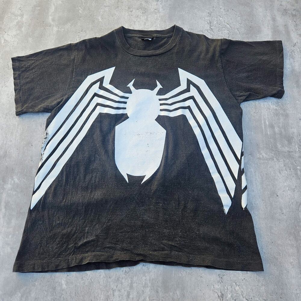 Vintage Spider-Man Shirt Black Symbiote Size Large 2000's